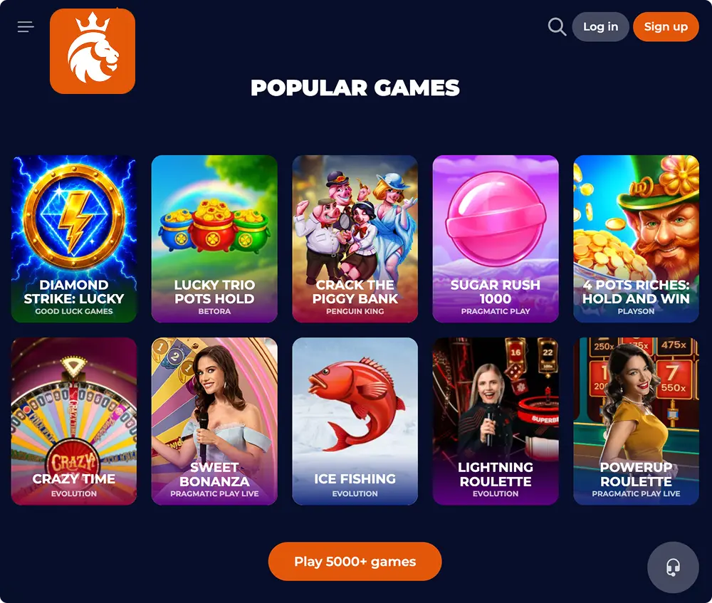collection of slots at Casino Nine